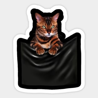 Bengal Cat, Love Bengal Cats Sticker